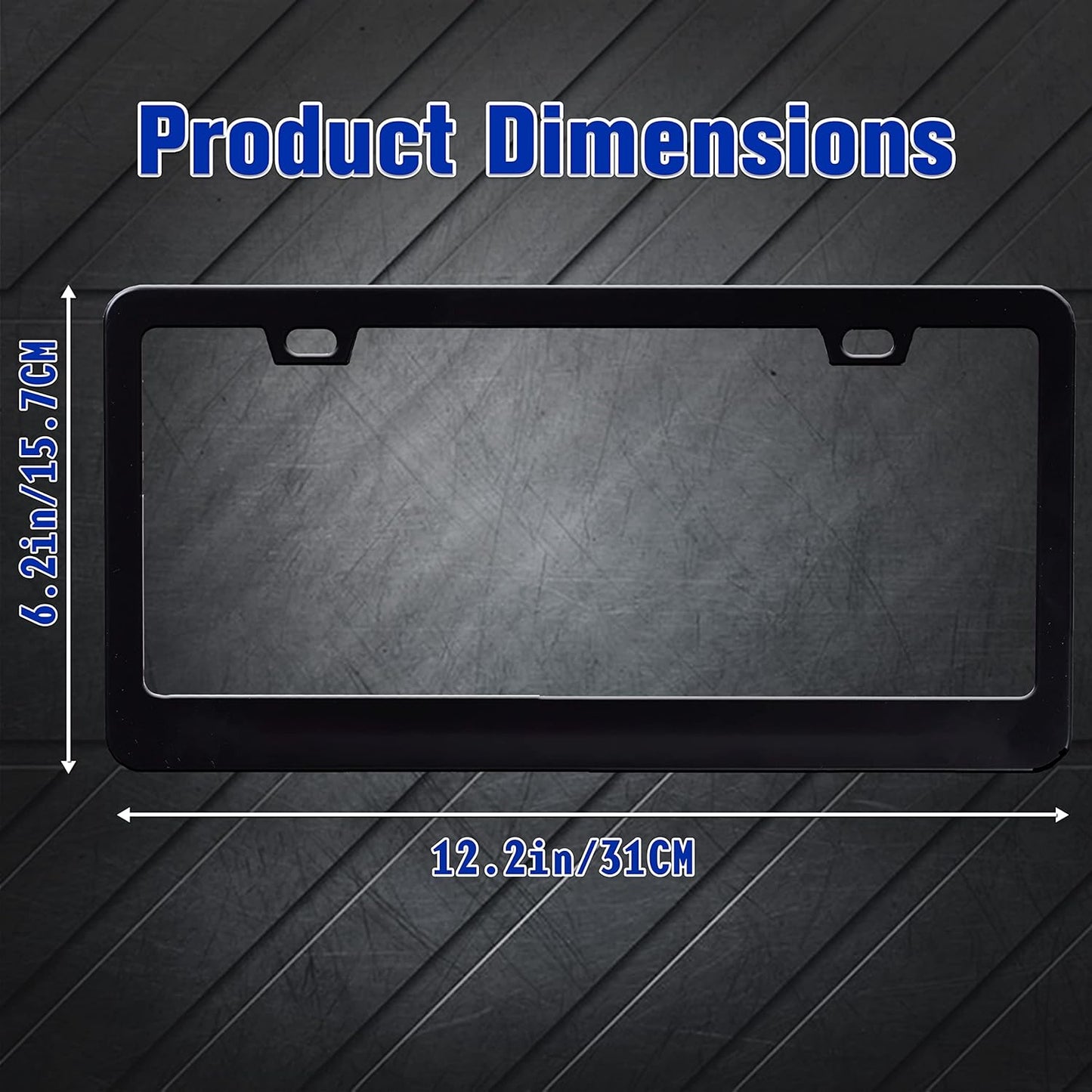 German Flag License Plate Frame Germany License Plate Frames Personalise Stainless Steel Funny Design Compatible with Standard License Plate Holder for USA and Canada 6 X 12 Inch with Screws