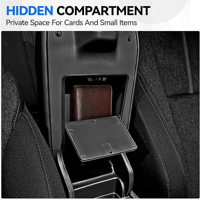 ELECFRESH 2PCS Center Console Organizer Tray for 2026 2023-2025 Honda Accord Accessories, Glove Storage Box with Aremrest Hidden Storage Box for Honda Accord