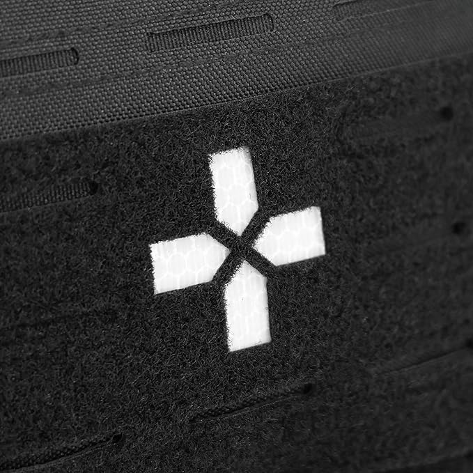 Lightning X Premium Rip-Away Individual First Aid Kit for Vehicle Head Rest - Stealth Black