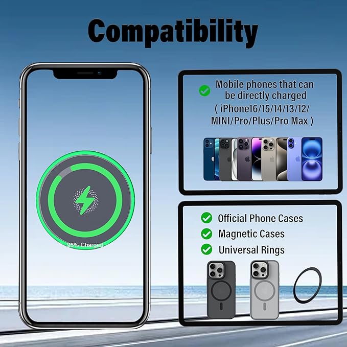 Wireless Charger Car Phone Holder for Toyota Corolla 2019-2026 / Corolla Cross 2022-2026 Accessories Apply to 8 Inch Screen Fixed Clip, 360° Rotation Cell Phone Mount