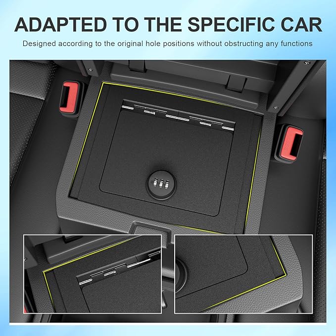 SZYANG Center Console Safe Organizer Compatible with 2024 2025 2026 Toyota Tacoma Lock Box Console Safe Vault Center Armrest Manager Replacement for 2024 2025 2026 Toyota Tacoma Accessories