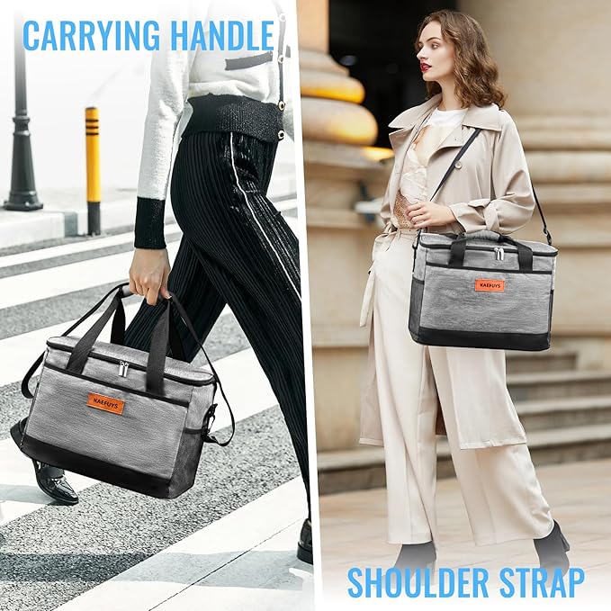 Insulated Cooler Bag Soft Cooler Bag for Men/Women with Shoulder Strap, Leakproof for Camping, Travel, Picnic, Work (30L)