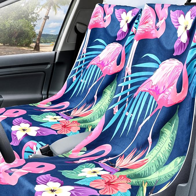 1 Pack Car Seat Towel Covers with Storage Bag 63 x 32 Inch Athletic Running Towel Seat Sweat Washable Cover Gifts for Car Outdoor Sport Activities Christmas (National Park 1)