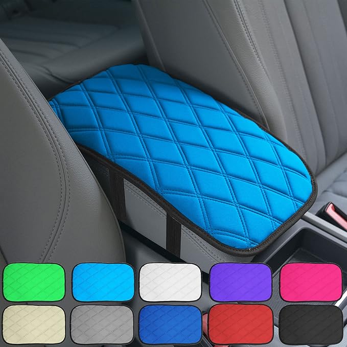FH Group Neosupreme Aqua Diamond Pattern Center Console Pad – Water-Resistant Armrest Cover Protector for Cars, SUVs & Trucks
