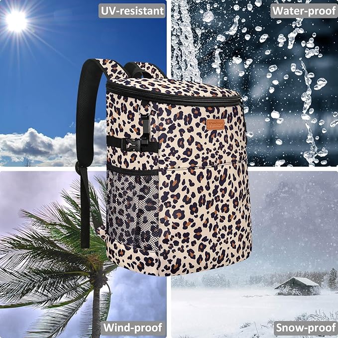 Camping Cooler Backpack 30 45 Cans, Soft Backpack Coolers Insulated Leak Proof Travel Cooler Bag Waterproof Lunch Picnic Beach Work Trip Thermal Bag Drink Beverage Beer Bag Cooler