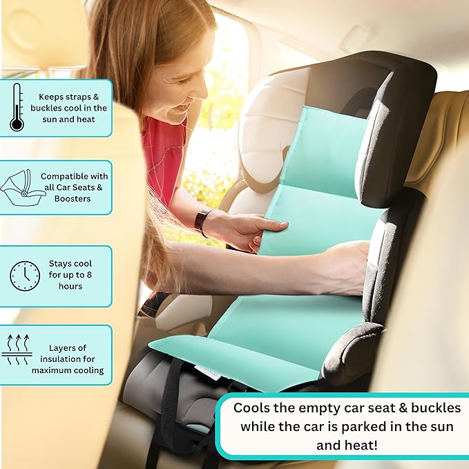 Swanoo Car Seat Cooling Pad, Stroller Cooling Pad with Ice Pack for Babies Toddler and Kids, Sun and Heat Cover Protector for Summer Carseat Cooler Liner…