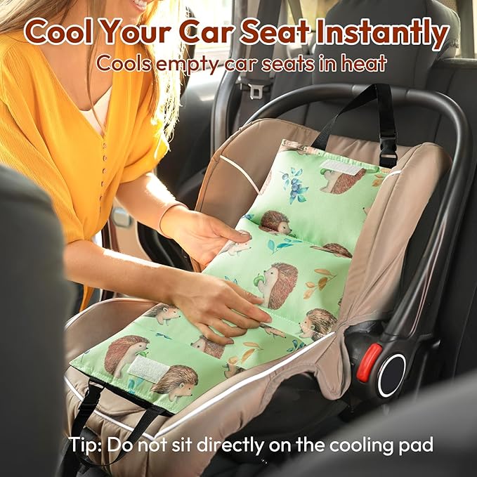 NCVI Car Seat Cooling Pad with Ice Packs, Car Seat Cooler & Stroller Cooling Mat for Baby Toddler Kids Pets, Insulated Summer Carseat Cover for Hot Weather Sun Protection