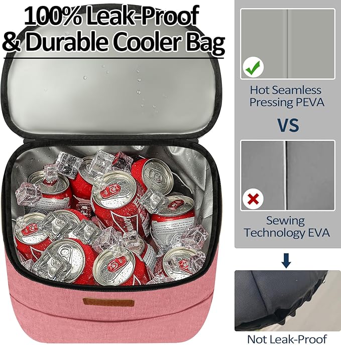 Camping Cooler Backpack 30 45 Cans, Soft Backpack Coolers Insulated Leak Proof Travel Cooler Bag Waterproof Lunch Picnic Beach Work Trip Thermal Bag Drink Beverage Beer Bag Cooler