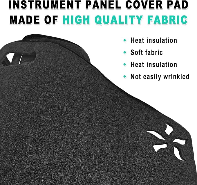 Dash Cover Mat, Center Console Cover Sunshield Protector, Dashboard Cover Compatible with T0y0ta RAV 4 2019 2020 2021 2022 2023 2024 2015 (Black Trim)