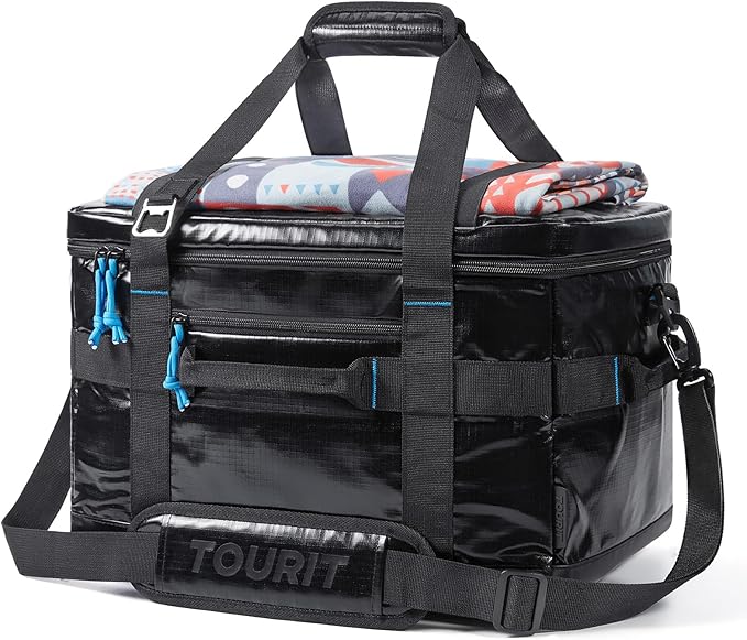 TOURIT Soft Sided Cooler Bag Insulated 48/60 Cans, Large Collapsible & Leakproof Ice Chest for Picnic, Beach, Camping, Travel
