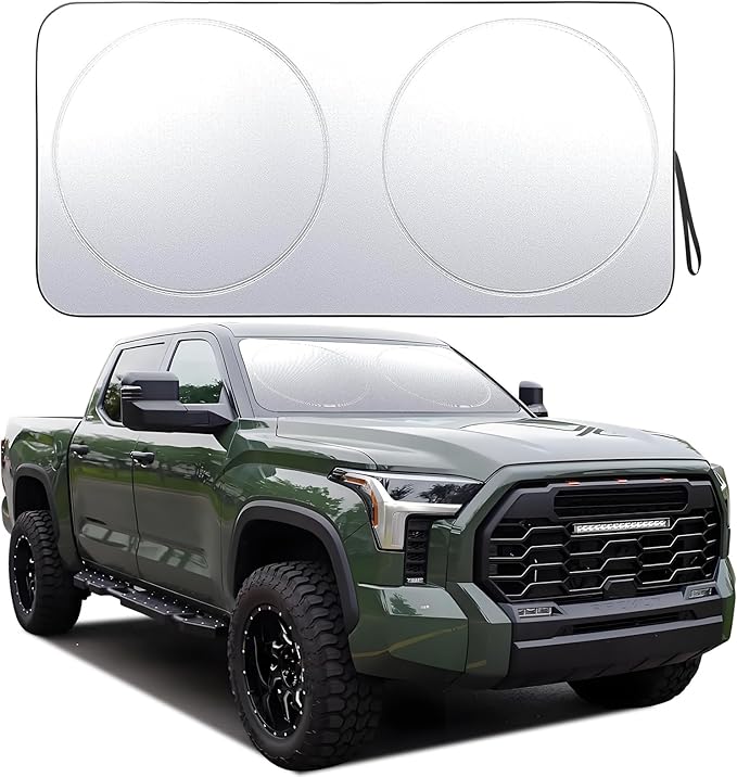 Windshield Sun Shade Car Window Shade UV Reflector Keeps Vehicle Cool Folding Sun Visor Heat and Sun Reflector (Ultra-Large 70 x 35 inches)