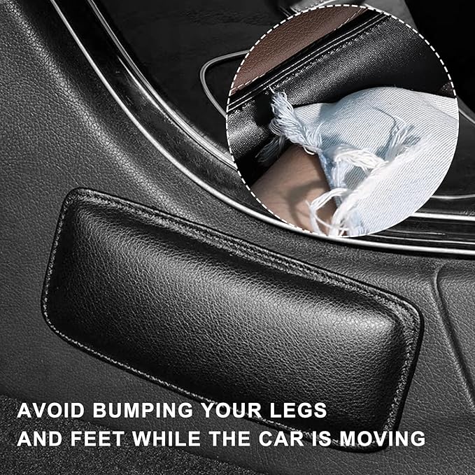 2PCS Car Center Console Knee Leg Elbow Cushion Pad, Soft Leather Auto Armrest Pillow Thigh Support with Memory Foam, Universal Door Arm Rest Pad Knee Cushion Relieves Fatigue
