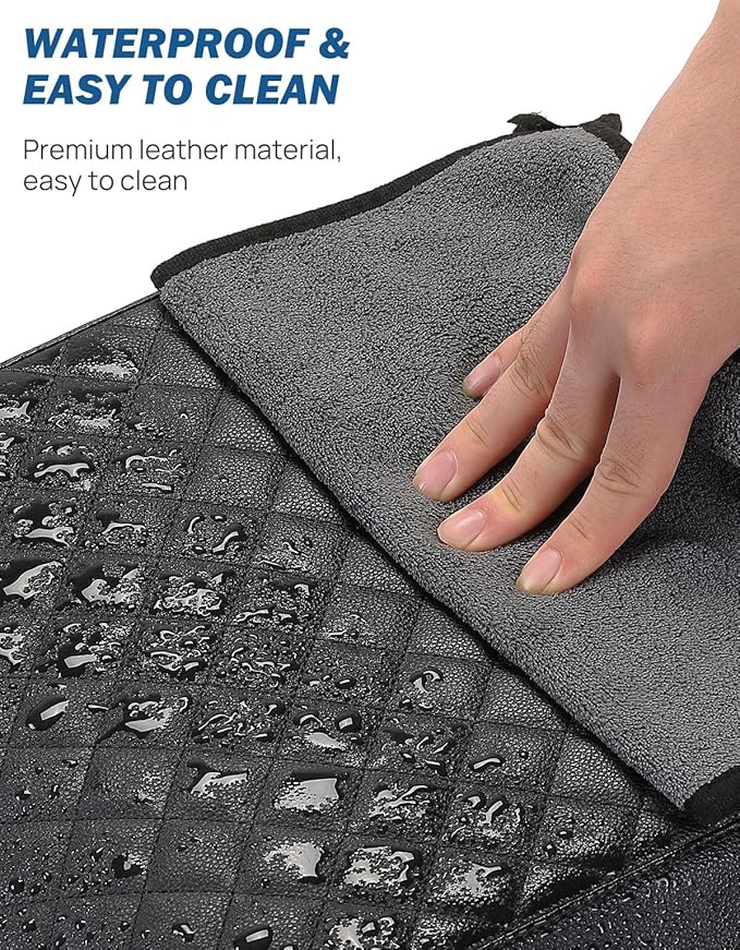 JOYTUTUS Center Console Cover Compatible with 2015-2020 Ford F150, 2017-2022 F250 F350 F450, 2018-2024 Ford Expedition, Leather Armrest Cover Center Console Cushion (Bucket Seat Only)