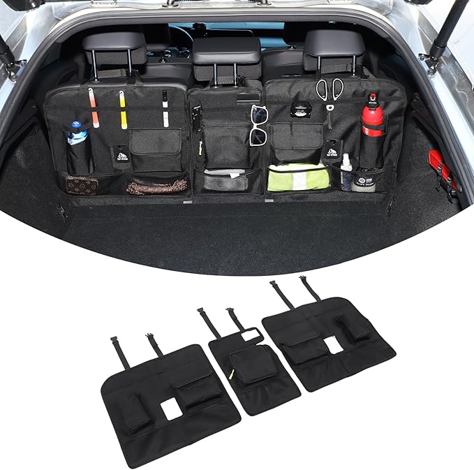 Back Seat Trunk Organizer Hanging Compatible with Lexus RX 2023-2026 RX350/RX450/RX500 Collapsible Car Storage Bag with Pockets Accessories