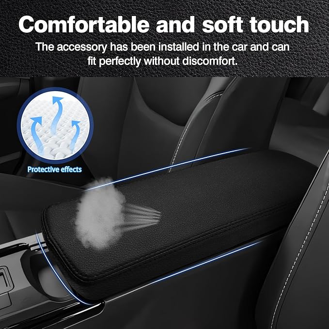 Autorder Center Console Cover for 2023-2025 2026 Toyota Prius Accessories Armrest Cover Anti-Scratch Middle Console Pad Leather Armrest Protector