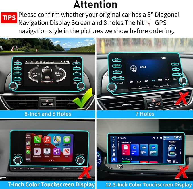 Compatible with Honda Accord Phone Mount 2018 2019 2020 2021 2022,10th Gen Accord Phone Holder for 8 inch Navigation Screen,Accord Cell Phone Holder 360 Degree Rotation Mounted Anti-Shake,black