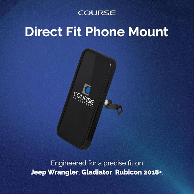 Course Motorsports Direct Fit Phone Mount | MagSafe Compatible | Magnetic Non Charging Head | Car Phone Holder | Compatible with Jeep Wrangler Gladiator Rubicon (2018+)