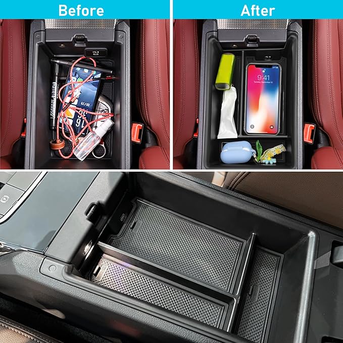 Jaronx Compatible with BMW Center Console Organizer for 3 Series G20 2019-2025/4 Series G22 i4 G26 2021-2025, for BMW 3' Organizer Tray 2019-2025, i4/4' Console Storage Box 2021-2025