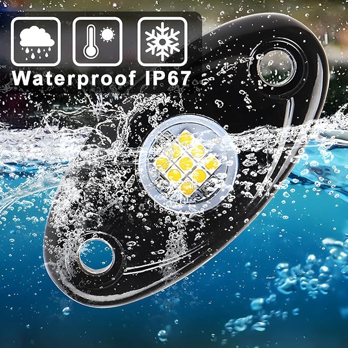 Rock Lights for Trucks, 4 Pods LED Rock Lights, IP67 Waterproof Neon Rock Lights Kits for Pickup ATV Off Road SUV, High Brightness Multifunction Underglow Lighting Glow Trail Rig Lamp (Green)