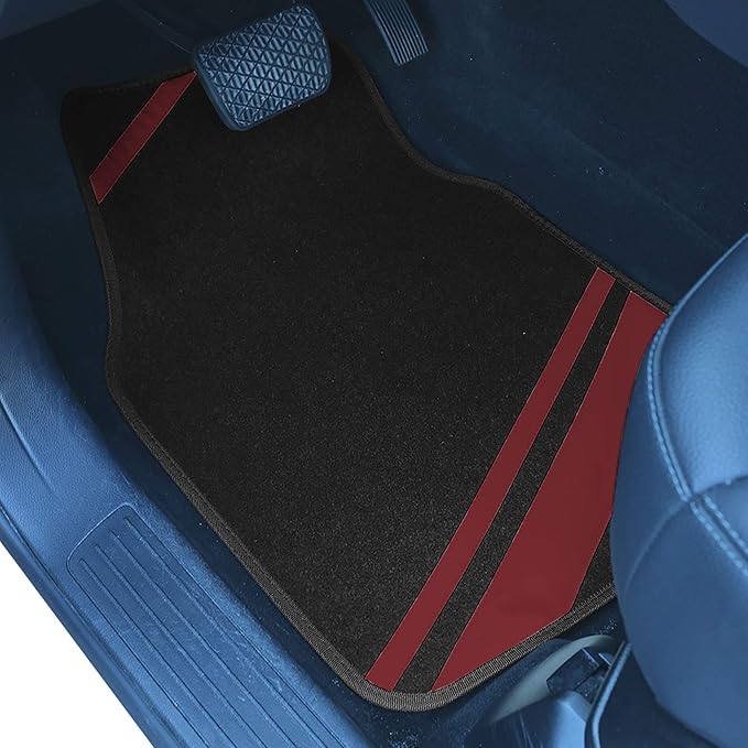 FH Group Car Floor Mats - Carpet Floor Mats for Cars, Universal Fit Automotive Floor Mats, All Purpose Car Floor Mats, Carpet Protector Mat for Most Sedan, SUV, Truck Floor Mats Burgundy
