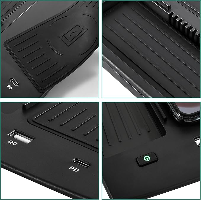 KEWISAUTO Wireless Charger for Honda Accord 2018 2019 2020 2021 2022 Accessories, Fast Charging Charger USB-A USB-C Wireless Charger, Phone Pad Charger