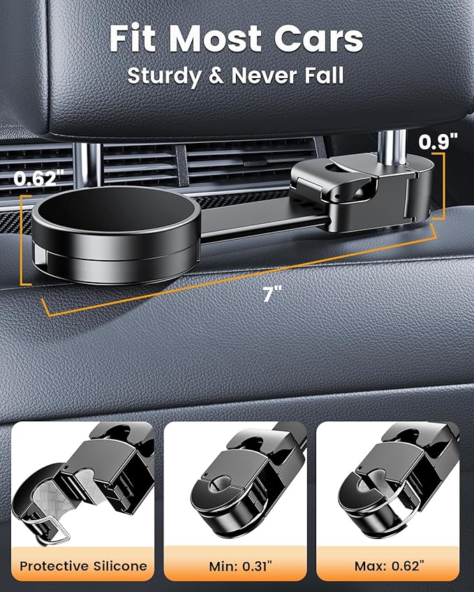 Magsafe Phone Holder for Backseat, Hideable Storage Key Bag & Bendable Strong Magnetic Seat Phone Holder for Kids iPhone 15 Pro Max