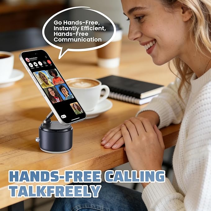 Car Phone Holder for Magsafe with Wireless Bluetooth Speaker, Cell Phone Stand HD Surround Sound Perfect for Home and Outdoors with Bluetooths Speakers for Desk Compatible with iPhone/Samsung Galaxy