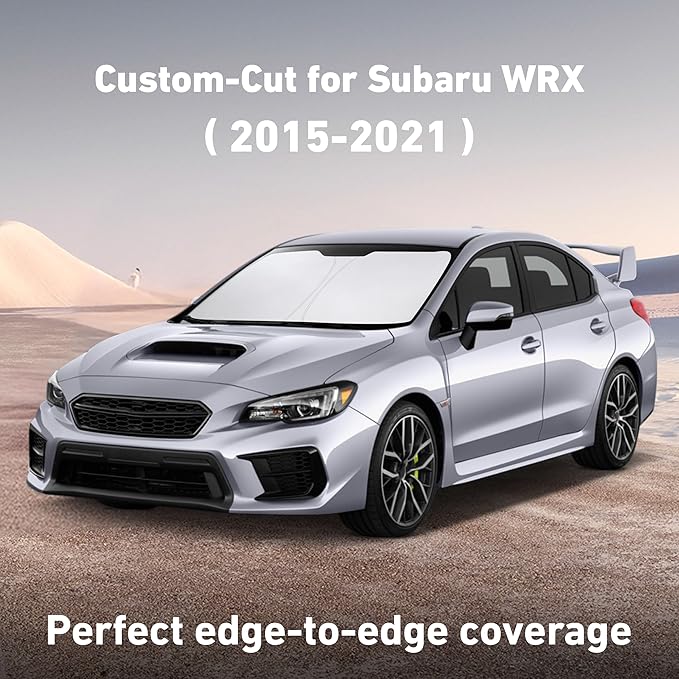 EcoNour Windshield Sunshade Compatible for Subaru WRX STI 2015-2019 2020 2021, Sun Visor for Front Windshield & Window Sun Shade Cover, UV Heat Blocker & Protector, Car Accessories