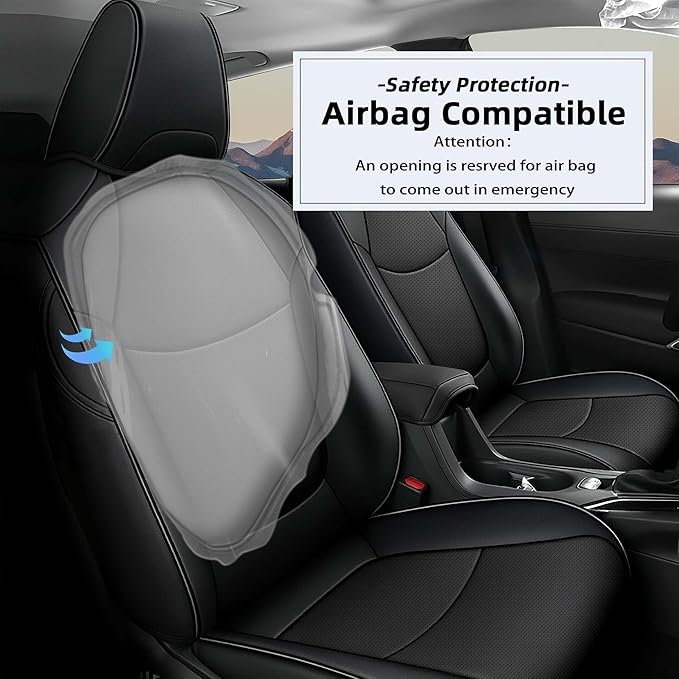 AOMSAZTO Car Seat Covers for Toyota Corolla 2020 2021 2022 L,LE, Car Seat Cover Full Set Waterproof, Custom Fit Full Set Faux Leather Black