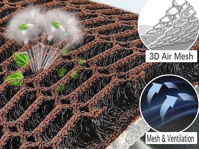 New Summer Cooling Ventilated Big Air Mesh Seat Cushion Pad for Car,Universal Breathable Vented Seat Cover Fits Car SUV Truck Van Pickup for Driving Seat(Black-SeatCushion-1Pcs)