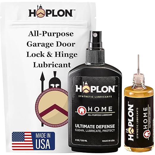 HOPLON Home Duo — 5oz Synthetic Ester Lubricant Spray & Needle, Stops Squeaks & Rust on Door Hinges, Garage Doors, Sliding Tracks, Window Frames & Door Locks, No Mess, Low Odor, Made in USA