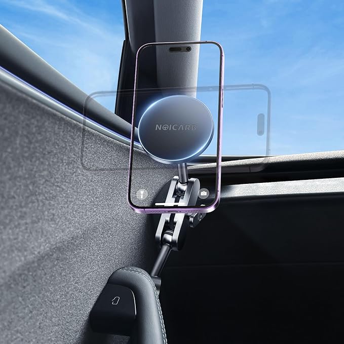 Mag-Safe Phone Mount for Tesla Model 3 2024 2025 – Exclusive Door-Install Magnetic Car Mount for iPhone 16/15/14/13/12, Accessories for Tesla Model 3 Highland