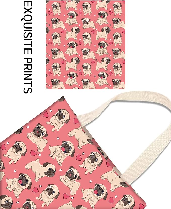 Car Garbage Can, Hanging Car Trash Can Bag for Cute Car Back Seat Organizer, Cute Pug Dog
