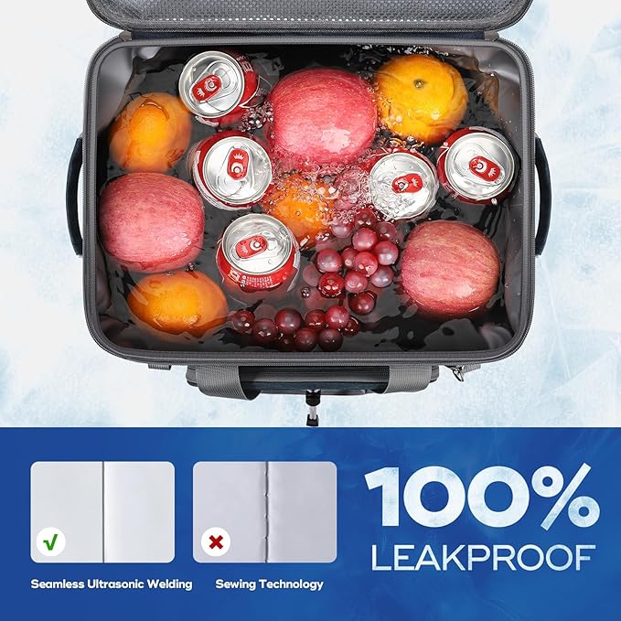 Maelstrom Soft Sided Cooler Bag, 30/40 Can Collapsible Insulated Ice Chest, Large Leakproof Portable Storage for Camping, Travel, Kayaking & Beach