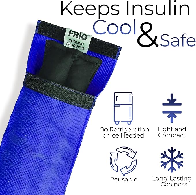 FRIO Cooling Wallet - Insulin Cooler for 45+ Hours of Stress Free On The Go - Blue - Duo