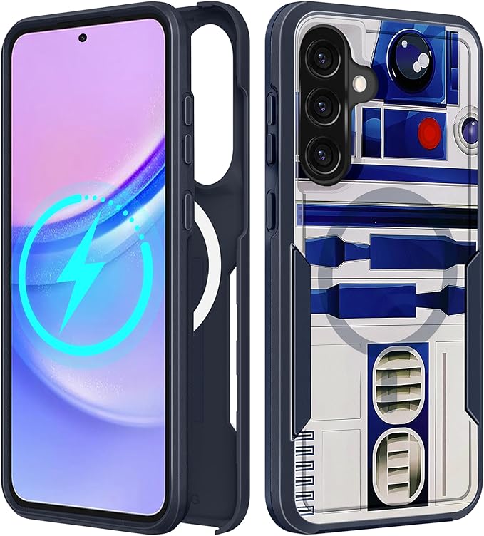 for Samsung Galaxy A36 5G Phone Case - Compatible with MagSafe Women Girls Boys Cute Magnetic Protective Cover Cool Blue Unique Heavy Duty Shockproof Design for Samsung A36 5G Cases 6.7"