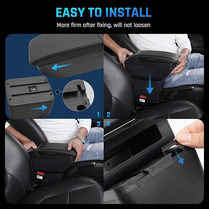 YJYWZH Armrest Box for Nissan Almera Versa 2012-2019 Car Center Storage Box Organizer Interior Hand Centre Consoles with Cup Holder Arm Rest Double-Layer Accessories Black