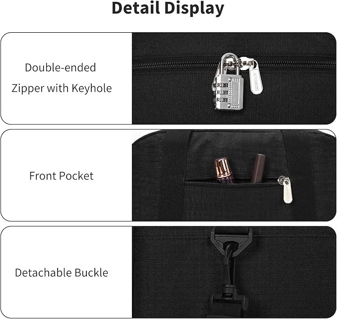 Small Gym Bag Carry On Bag - 12 in Mini Duffle Bag Lightweight for Overnight Travel-Black