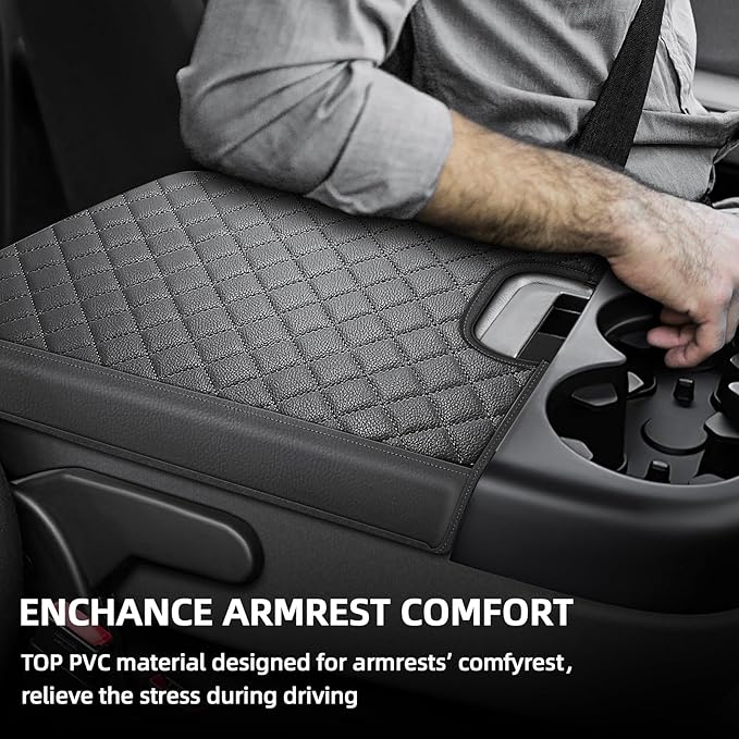 Center Console Cover Fit for Silverado Tahoe Sierra Yukon Suburban 2007-2013 Jump Seat Console, Car Armrest Seat Box Cover, Car Arm Rest Covering, Arm Rest Cushion Pad