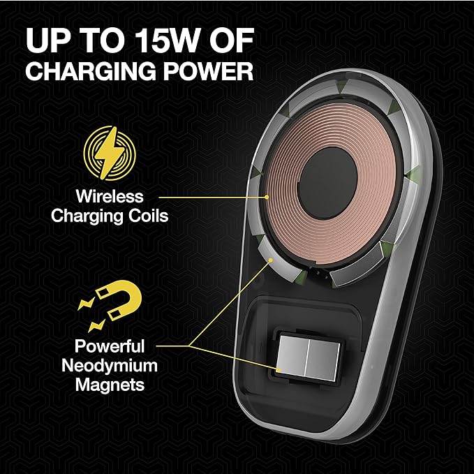 Scosche MPQ5DV-XTSP MagicMount Pro Charge5 15W Wireless Charging MagSafe Car Mount, Magnetic Phone Holder for Dashboard/Vent Compatible with iPhone 16/15/14/13/12 Pro/Pro Max/Plus, MagSafe Case & More