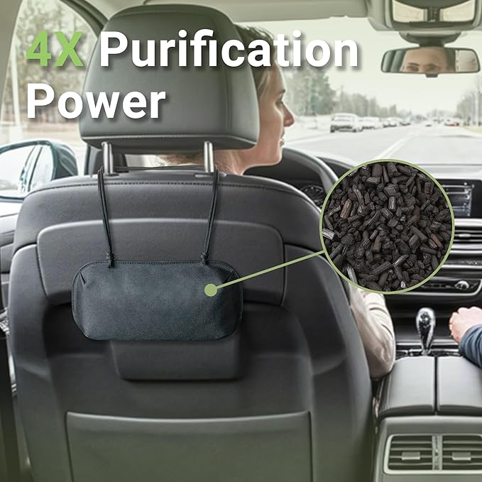 Yuoyar Bamboo Charcoal Air Purifying Bag, Activated Car Deodorizer for Odor Eliminator, Car Air Freshener (Large)