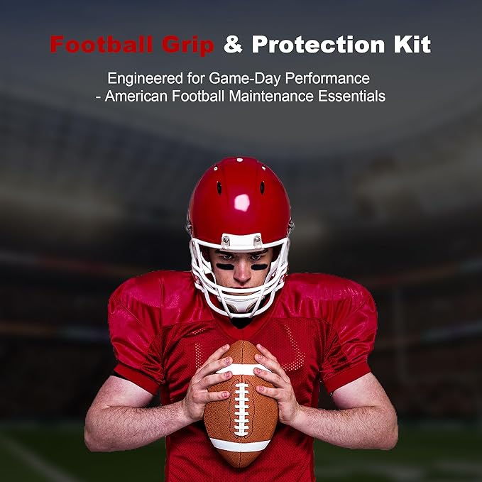 Football Prep Kit – Premium Leather Conditioning Set with 2 Wax Bars & Dual Brushes (Horsehair & Hog Bristle) for Enhanced Grip & Durability