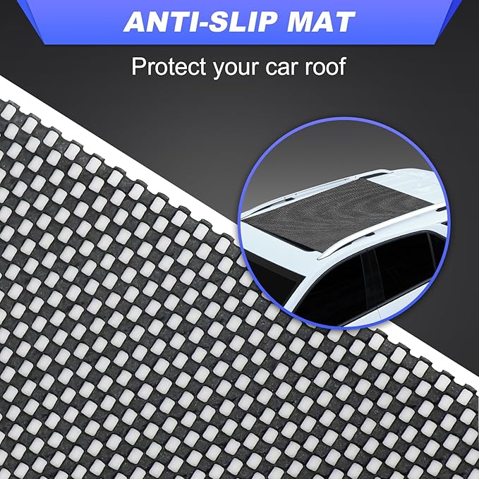 Sailnovo Car Rooftop Cargo Carrier Bag 20 Cubic, PVC Vehicle Soft-Shell Car Top Carrier for Cars with/Without Roof Rack, Waterproof Roof Bag Includes Anti-Slip Mat,10 Reinforced Straps, Blue