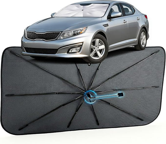 Car Windshield Sun Shade for Kia Optima 2013-2015 –[Reflective Coated Fabric] Sunshade Umbrella for Front Window, Car Shades Sun Visor Keep Car Cool and Protects Interior, 1:1 Exact Fit