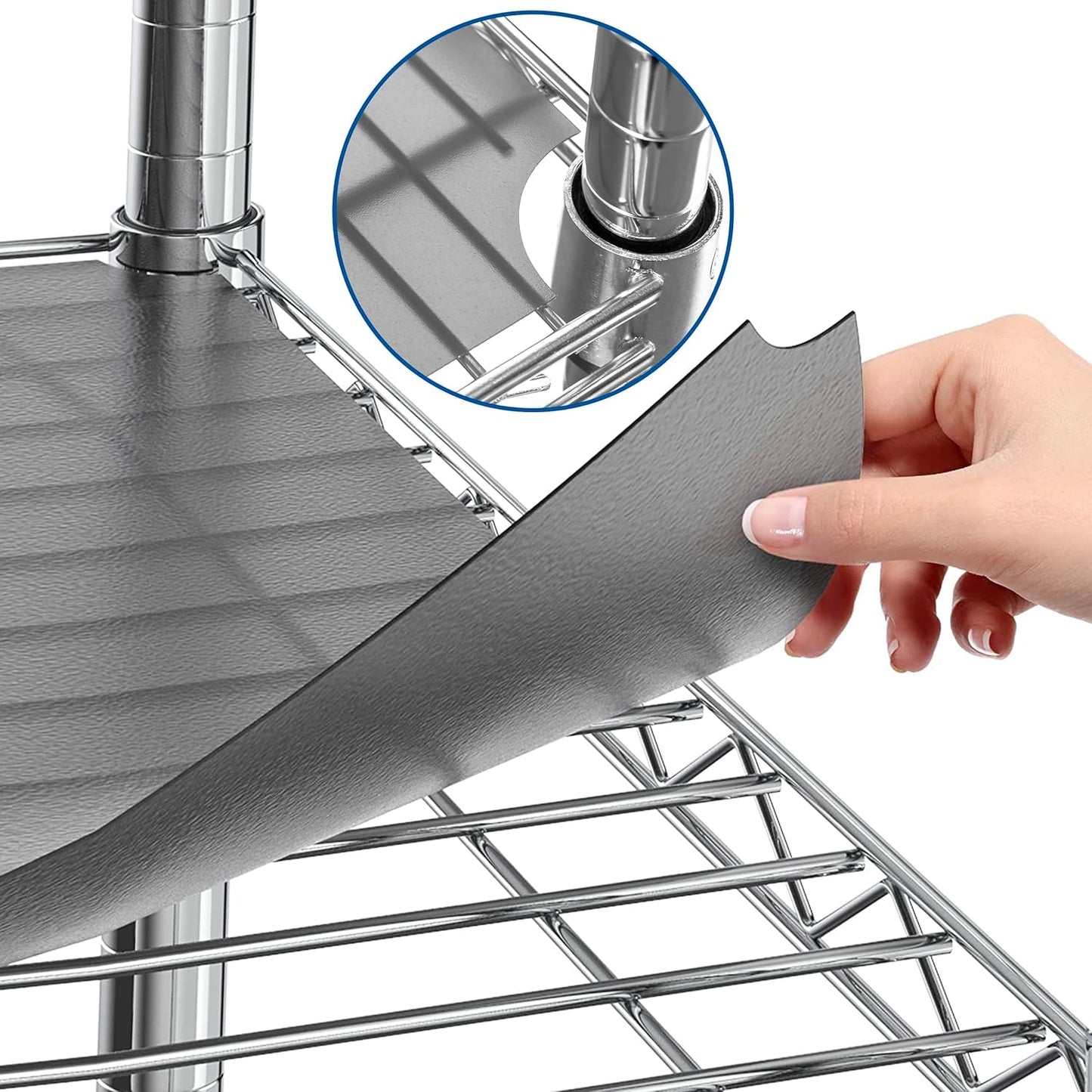 Sterling Shelf Liners Wire Rack Covers: Long-Lasting Shelf Liner Cover for Wire Shelving: Premium Cover Mats for Shelves in Pantry, Closet, etc: 18x36 Inch: Graphite, Set of 4