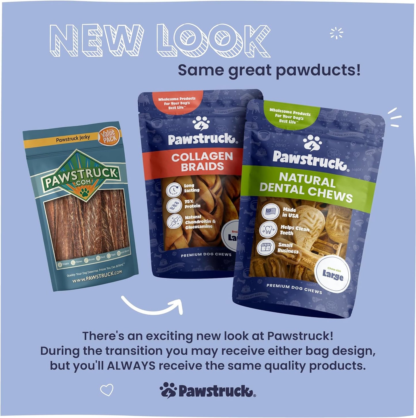 Pawstruck Natural 12” Braided Bully Sticks for Dogs - Tough, Long-Lasting, Rawhide-Free, Low Odor, Healthy Single Ingredient Chew Treat for Aggressive Chewers - 25 Count - Packaging May Vary