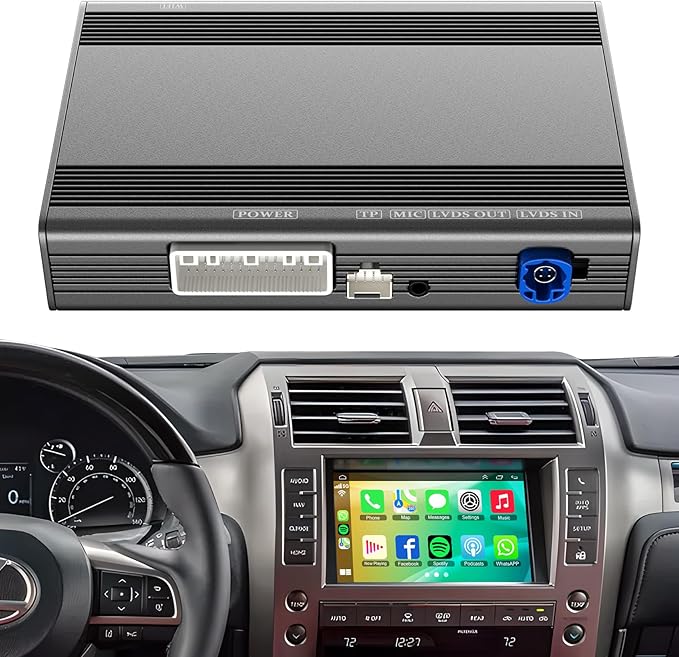 Linux Interface Box Retrofit Kit Decoder for Lexus GX460 2014 2015 2016 2017 2018 2019 2020 Wireless CarPlay Android Auto Adapter Fit for Original Car Radio Upgrade GPS Navigation