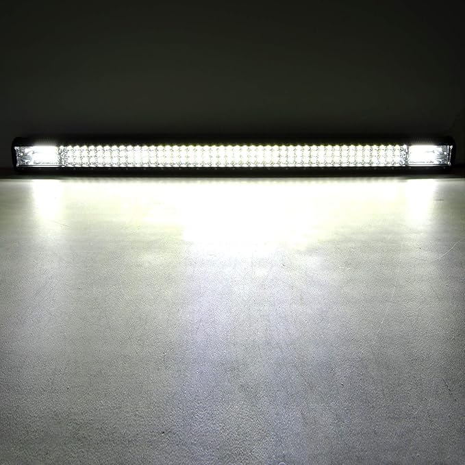 AUXTINGS 40 inch 540W LED Light Bar Triple Row Spot Flood Combo Beam Off Road Lights Waterproof Work Light with Wiring Harness for Jeep Trucks SUV ATV UTV Boat Lights, 12V 24V