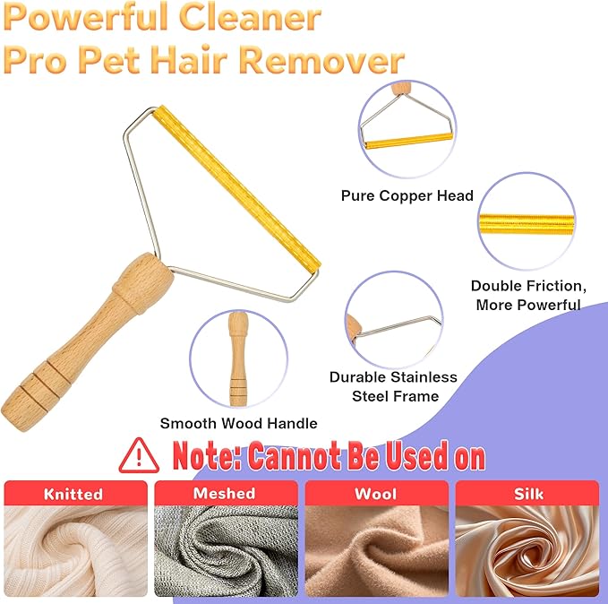 4 Pack Pet Hair Removal Tool, Cleaner Pro Pet Hair Remover for Cat and Dog, Reusable Carpet Scraper Lint Remover, Lint Shaver for Couch, Carpet, Clothing, Bedding, Car, Furniture, Pet Towers