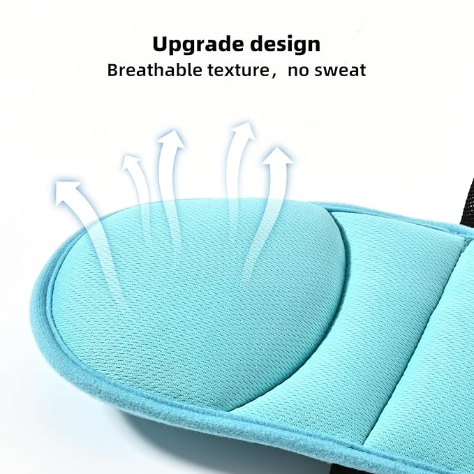 LETTON Adjustable Child Car Seat Head Support Band, Soft Kids Head Holder Head Strap, Safety Head & Neck Pillow Support - A Comfortable Sleep Solution, Lake Blue